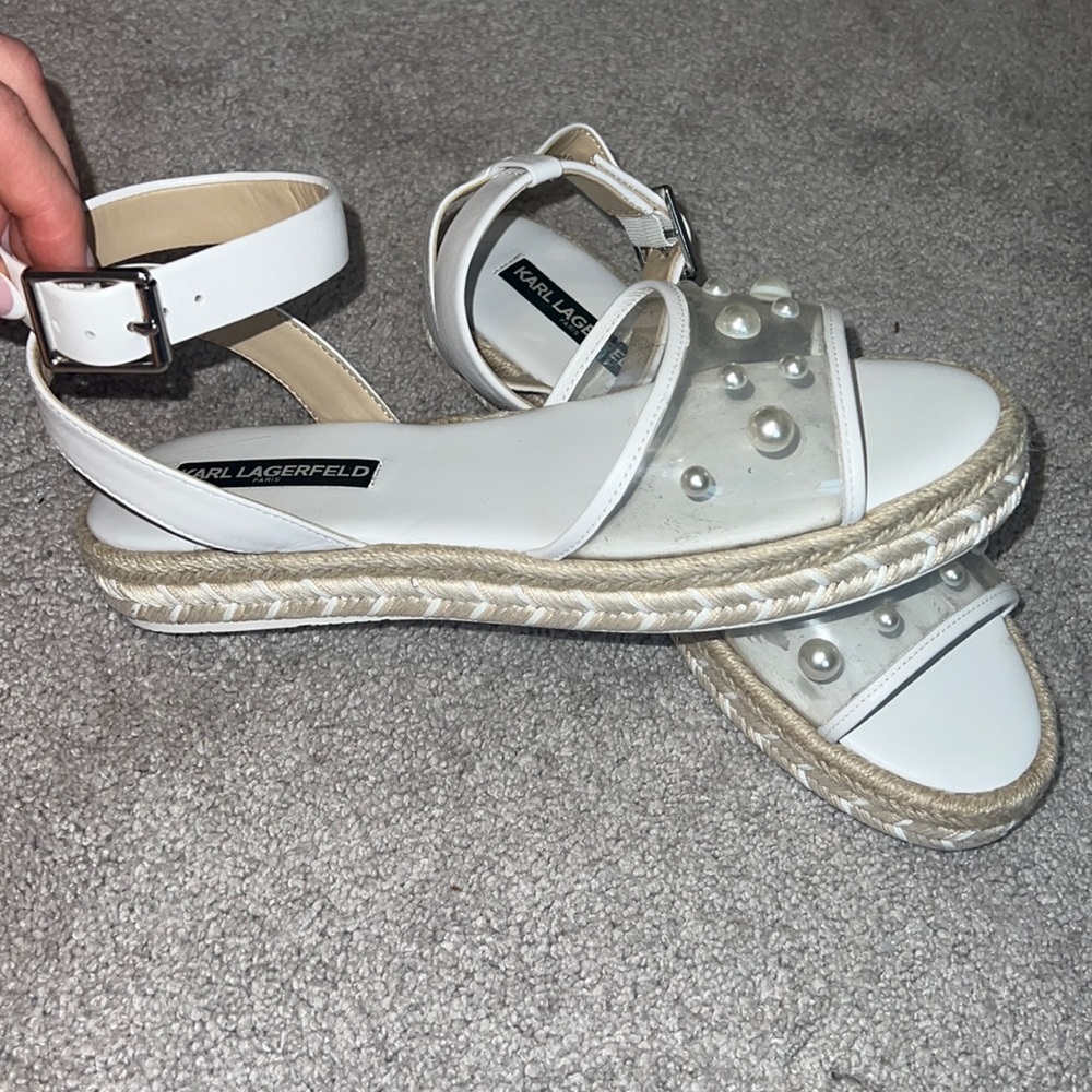Karl Lagerfeld White Espadrilles